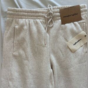 Manifest Offline Cream Barrel Leg Sweatpants